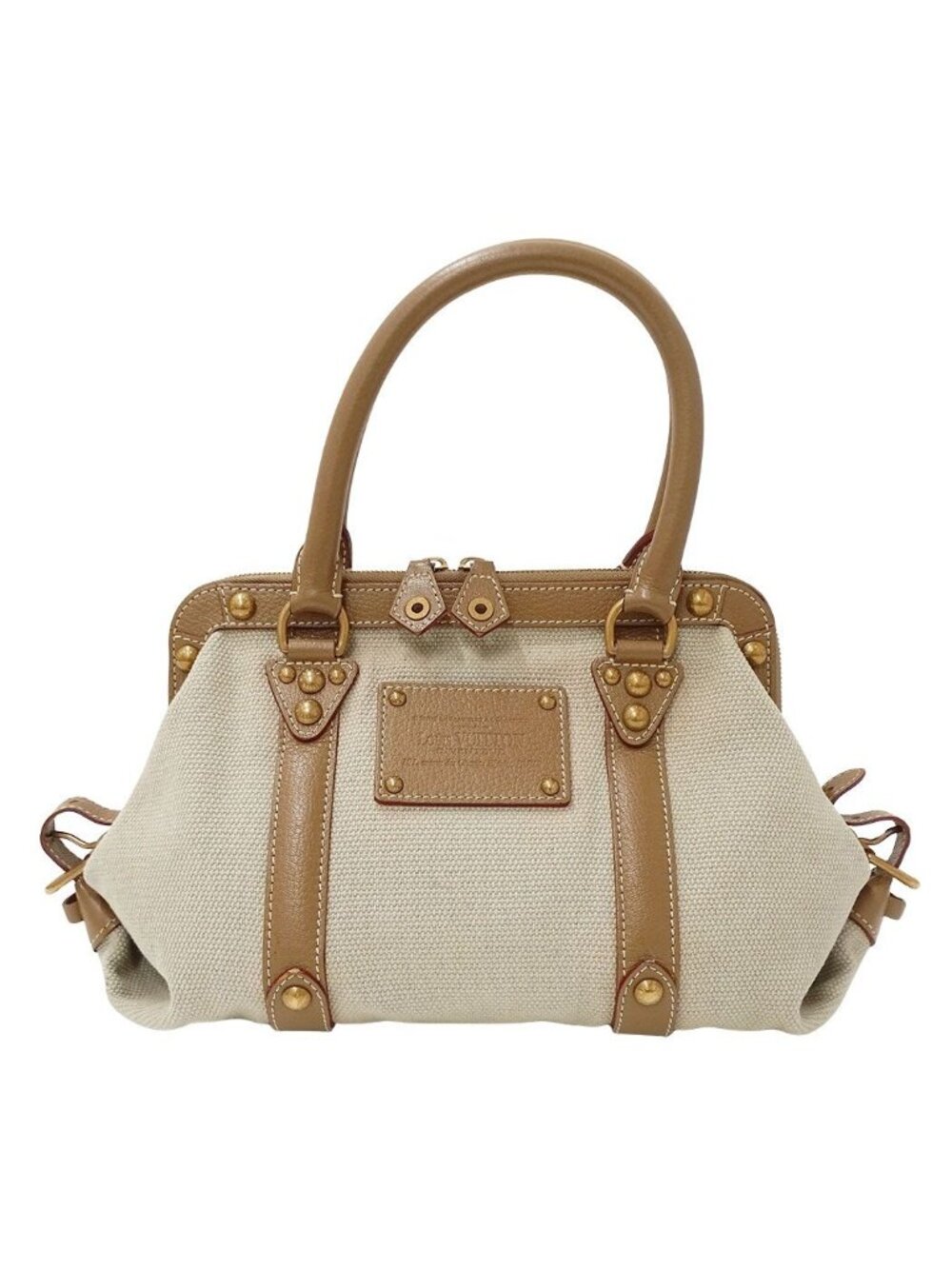 Louis Vuitton Bag Handbag Canvas Toaltrianon Sac Nuit PM Beige Handle